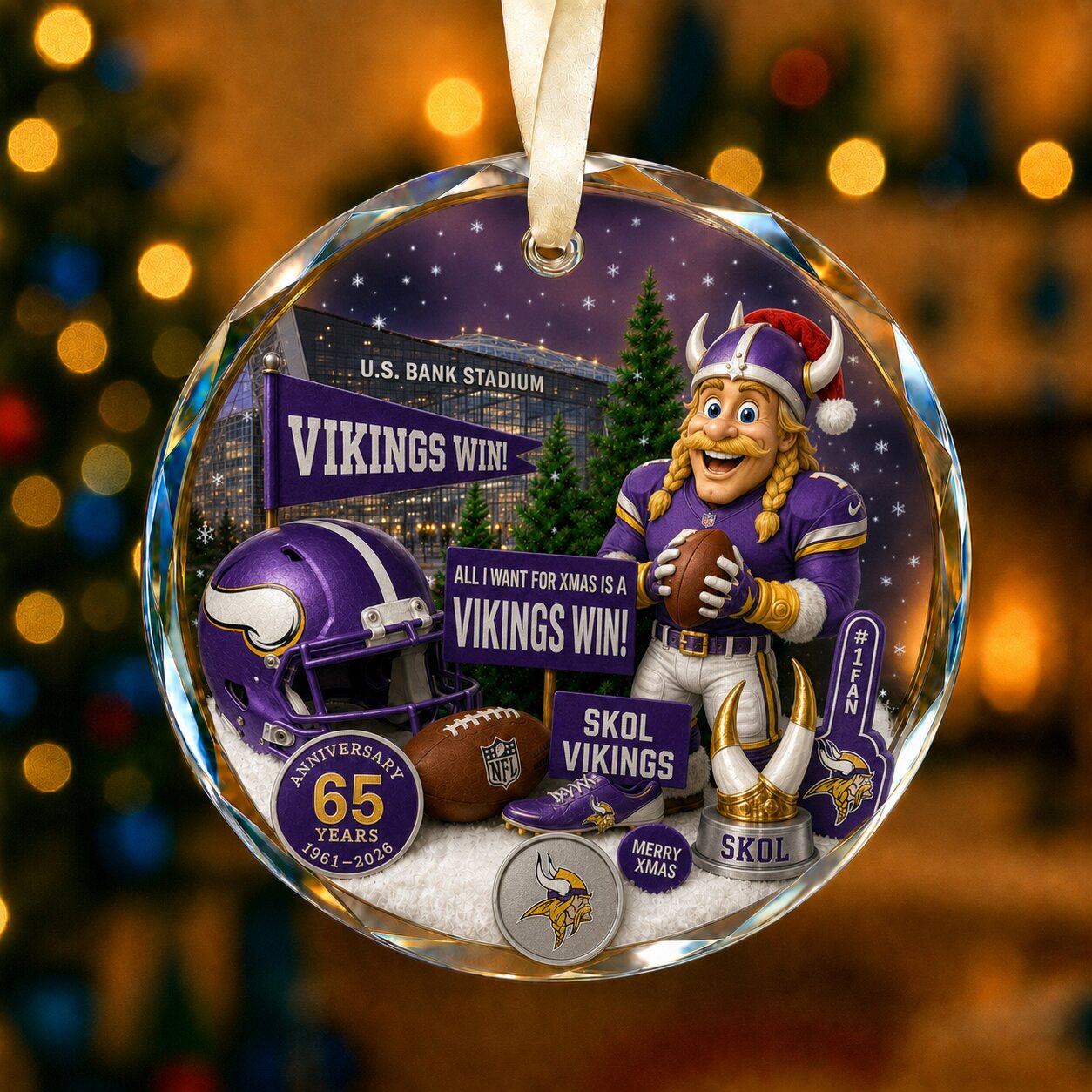 All Football Teams Christmas Glass Ornament With Gift Box Trending - 5to9vibe