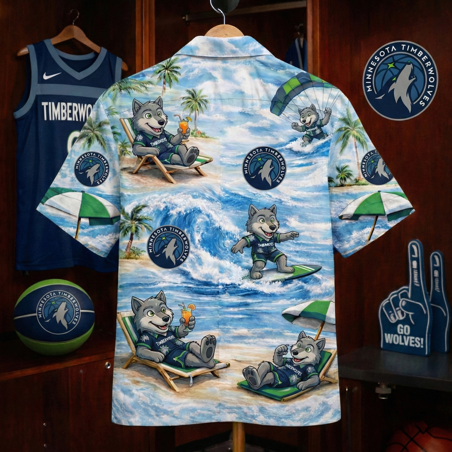 MT Basketball Mascot Beach Viber Unisex Hawaiian Shirt For Men & Women
