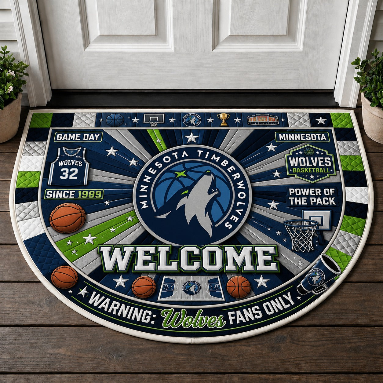 Basketball All Teams Custom Premium Welcome Mat – Personalized Baseball Doormat