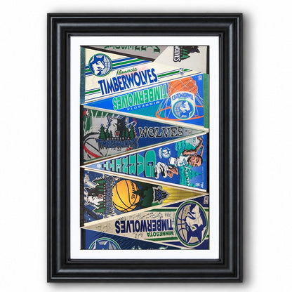 All Basketball Teams Vintage Pennant Anniversary For Fans No Frame Vertical Poster - 5to9vibe