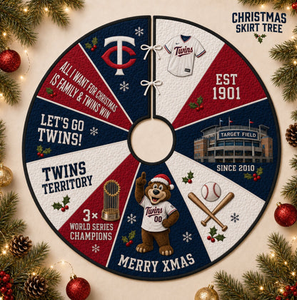 All Baseball Teams Christmas Skirt Tree for Baseball Fans - 5To9Vibe