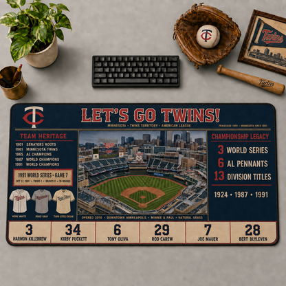 All Baseball Teams Vintage Stadium Desk Mat  Baseball Fan Desk Mat Mouse Pad Plus Size - 5to9vibe