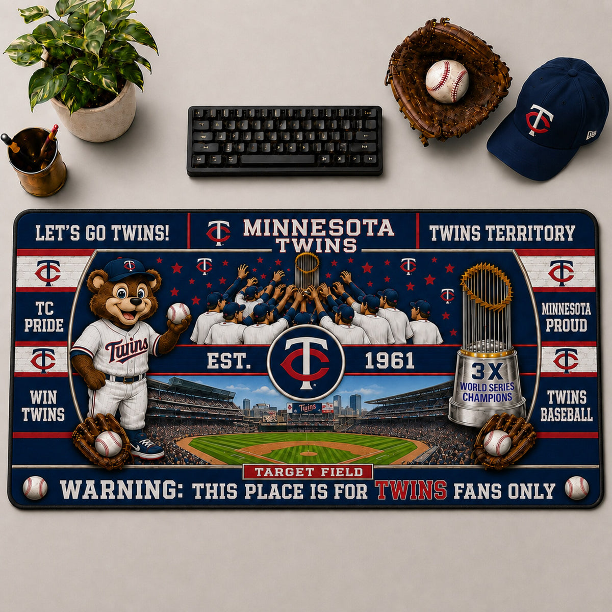 All Baseball Teams Anniversary For Fans Desk Mat  Baseball  Desk Mat Mouse Pad Plus Size - 5to9vibe