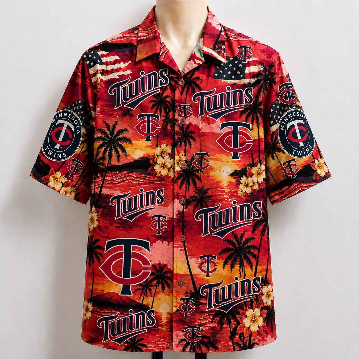 All Baseball Teams Sunset Paradise Button-Up Unisex Hawaiian Shirt For Men and Women