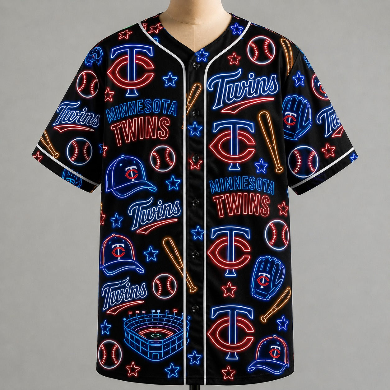 All Baseball Jersey Teams Neon Pattern Vibe Summer Party Baseball Jersey For Men and Women