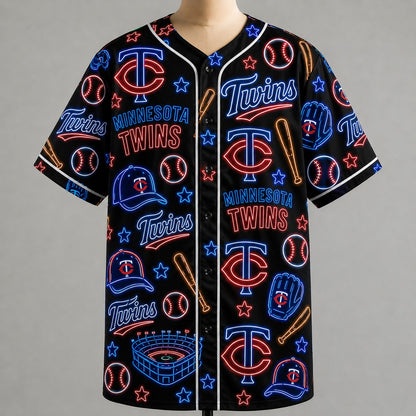 All Baseball Jersey Teams Neon Pattern Vibe Summer Party Baseball Jersey For Men and Women