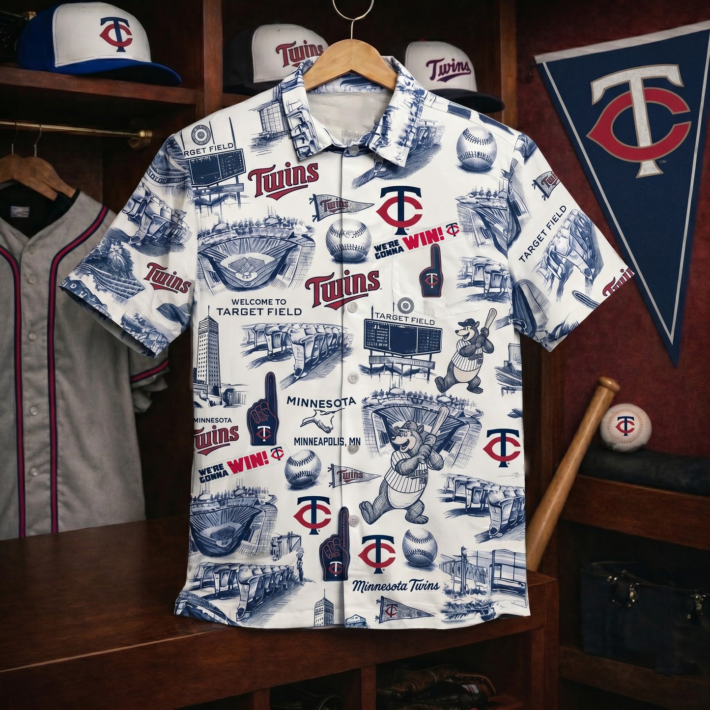 LAD Baseball Stadium SGA Blue Vibe Unisex Hawaiian Shirt