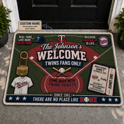 Alfombra personalizada de bienvenida premium de equipo de la MLB – Felpudo de béisbol personalizado