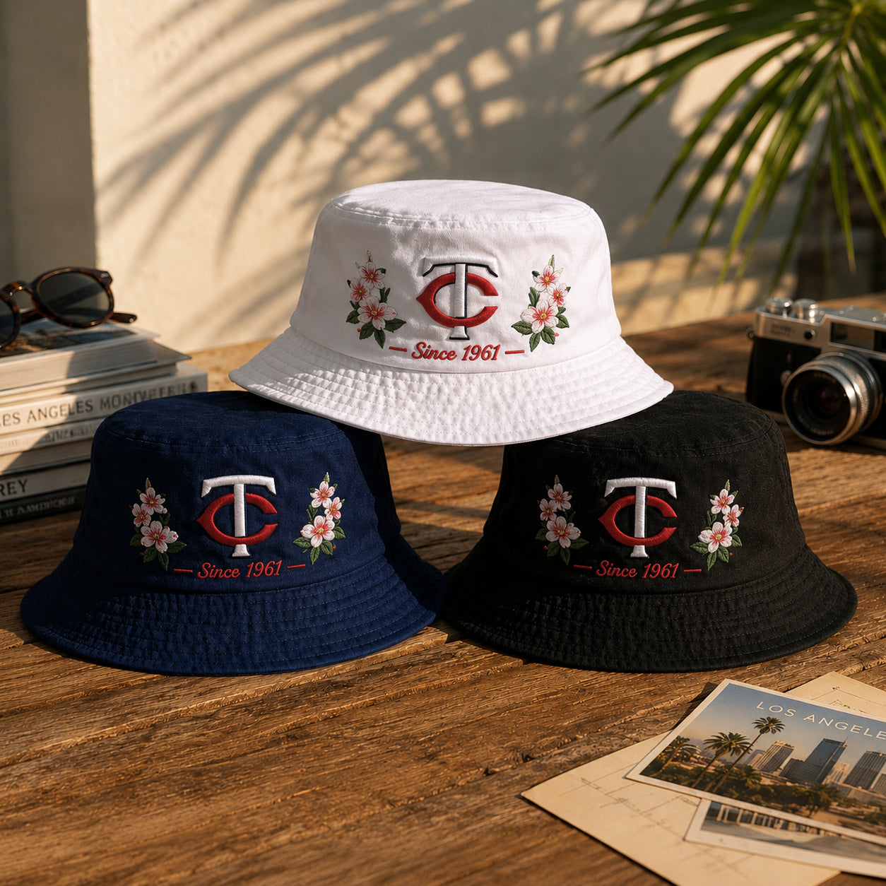 All Teams Embroidery Bucket Hat Baseball  Embroidery Bucket Hat With Logo and Flower Custom- 5to9vibe