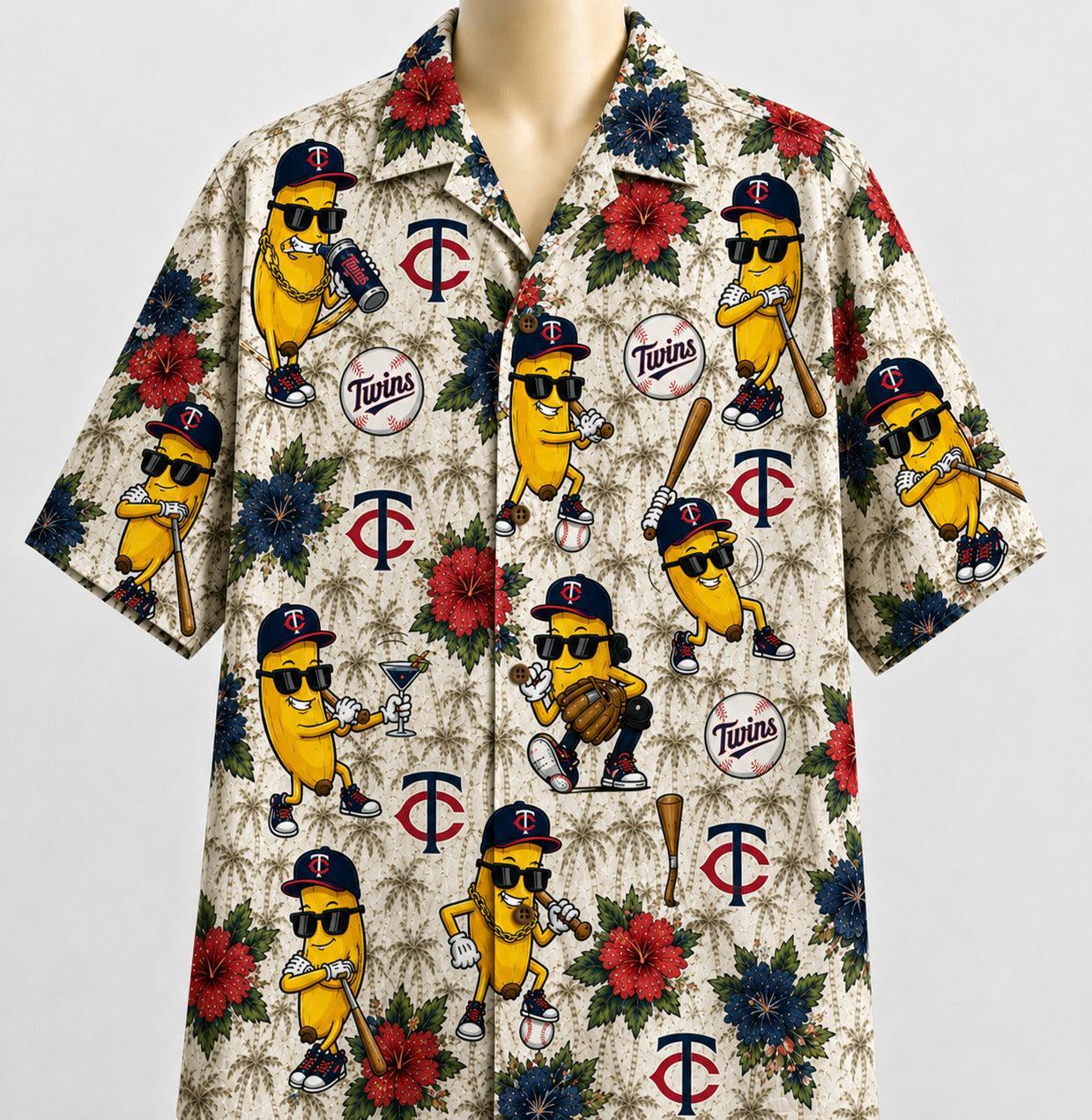 All Baseball Teams banana Hibiscus Flower Beach Vibe Aloha Premium Unisex Hawaiian Shirt For Men and Women