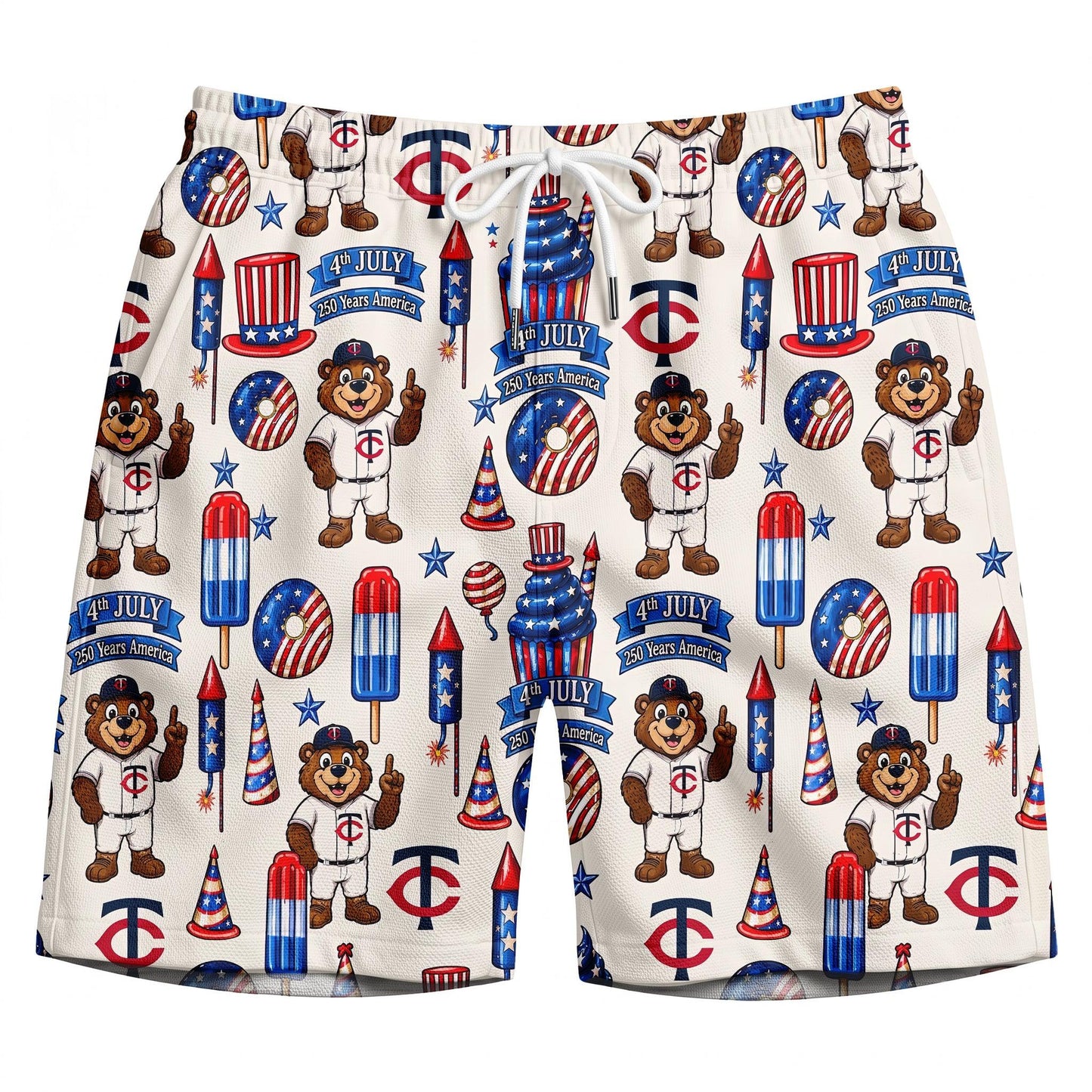 All Baseball Team 4th July 250 Years Anniversary America Premium Unisex Hawaiian Shirt For Men and Women