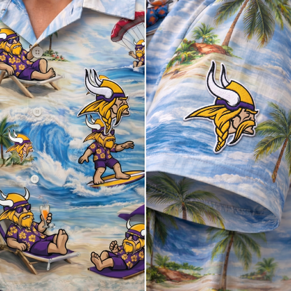 Camisa Hawaiana Unisex MV Football Mascot Beach Viber para Hombre y Mujer