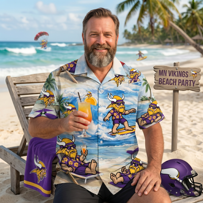 Camisa Hawaiana Unisex MV Football Mascot Beach Viber para Hombre y Mujer