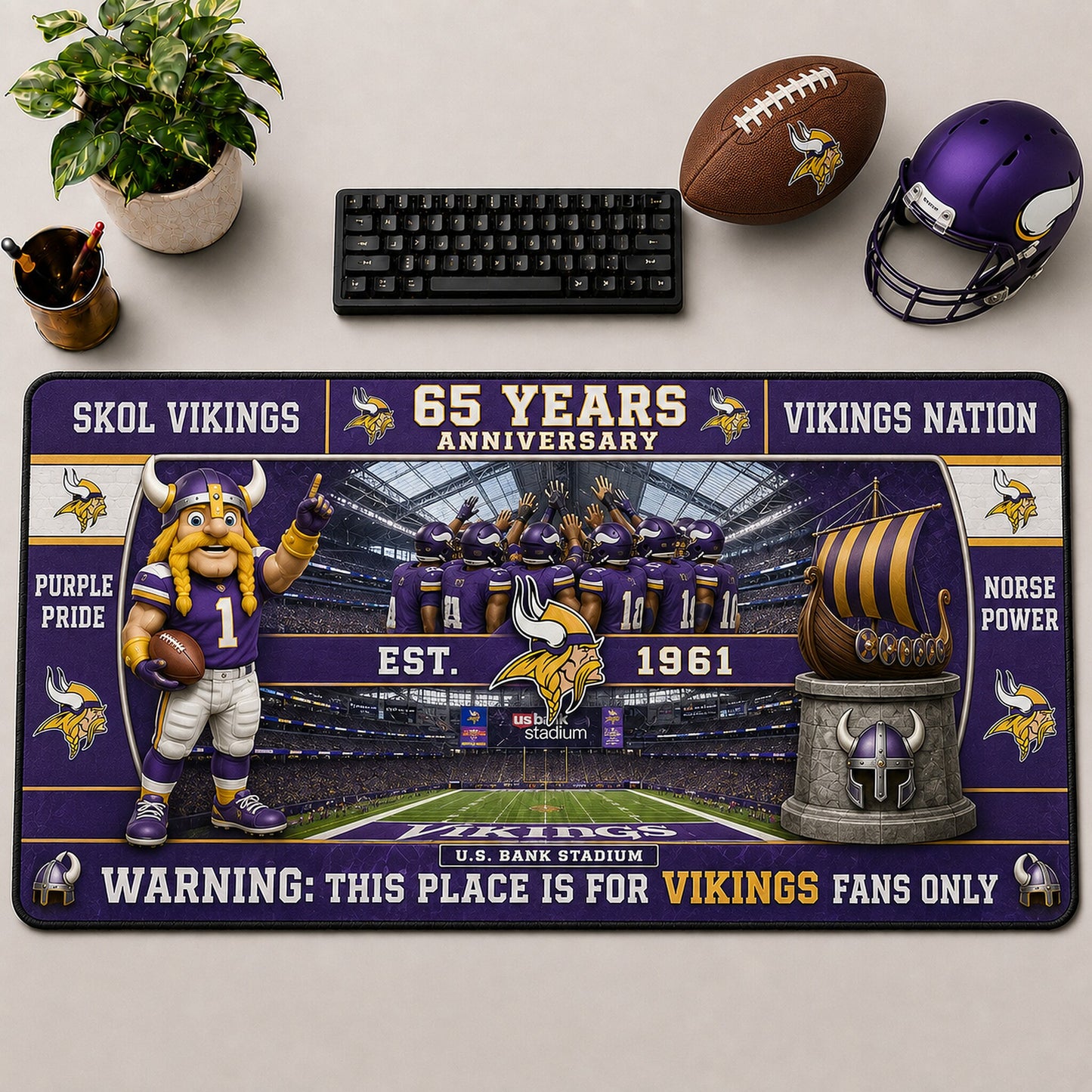 All Football Anniversary For Fans Desk Mat Mouse Pad Plus Size Trending - 5to9vibe