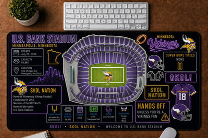 All Football Stadium Infographic Desk Mat Mouse Pad Plus Size Trending - 5to9vibe