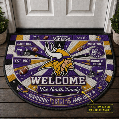 Official-Inspired Football Fan Custom Premium Welcome Mat – Personalized Doormat