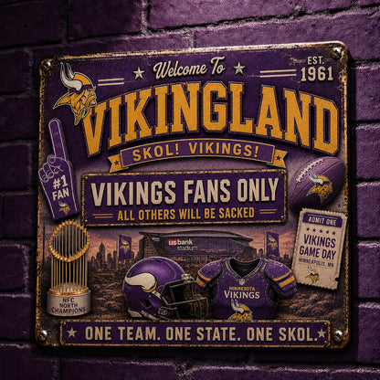 All Football Fans Teams Rustic Only Vintage Metal Sign - 5to9vibe