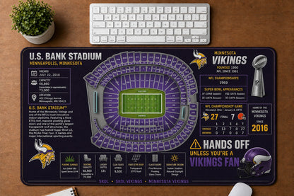 All Football Stadium Schematic Desk Mat Mouse Pad Plus Size - 5to9vibe