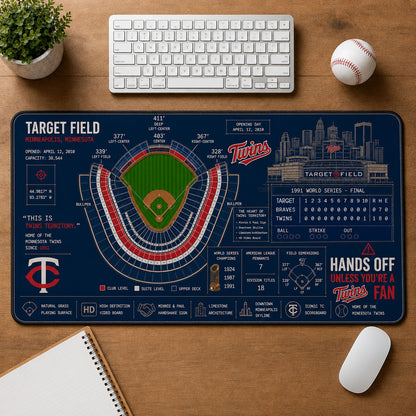 All Baseball Legendary Stadiums Masterplan Desk Mat Mouse Pad Plus Size - 5to9vibe