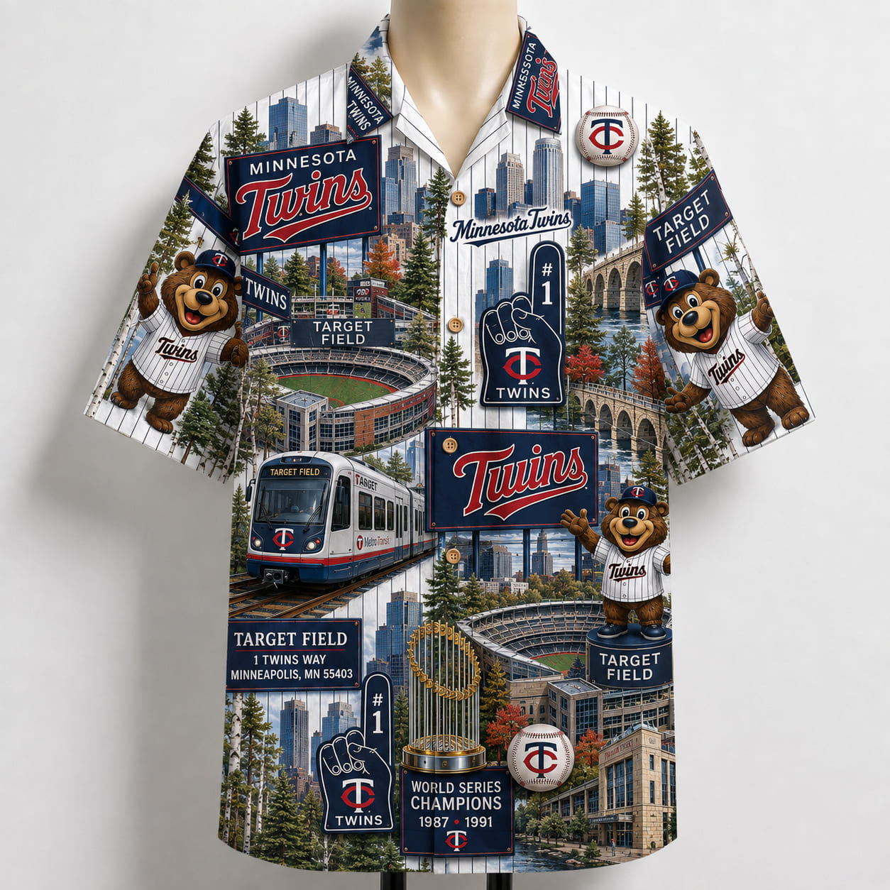 All Baseball Teams Iconic 2 Moments Aloha Shirt for Baseball Fans Button-Up Unisex Hawaiian Shirt For Men and Women