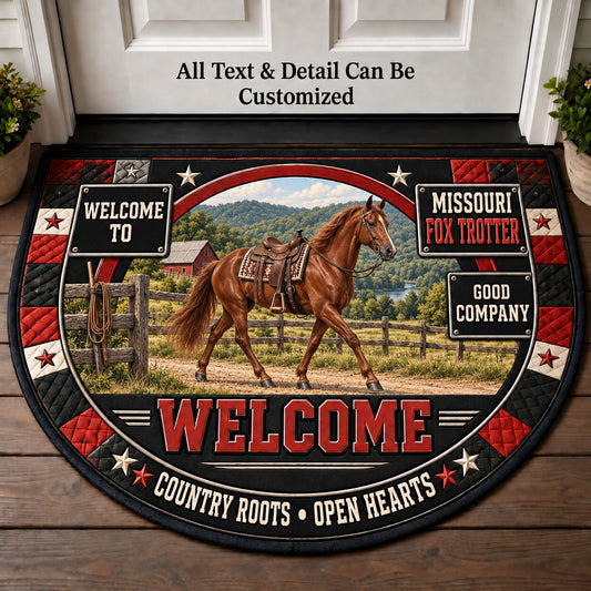 Missouri Fox Trotter Personalized Half Round Mat | 5To9Vibe