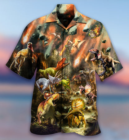 Dinosaur Disastrous War - Hawaiian Shirt 