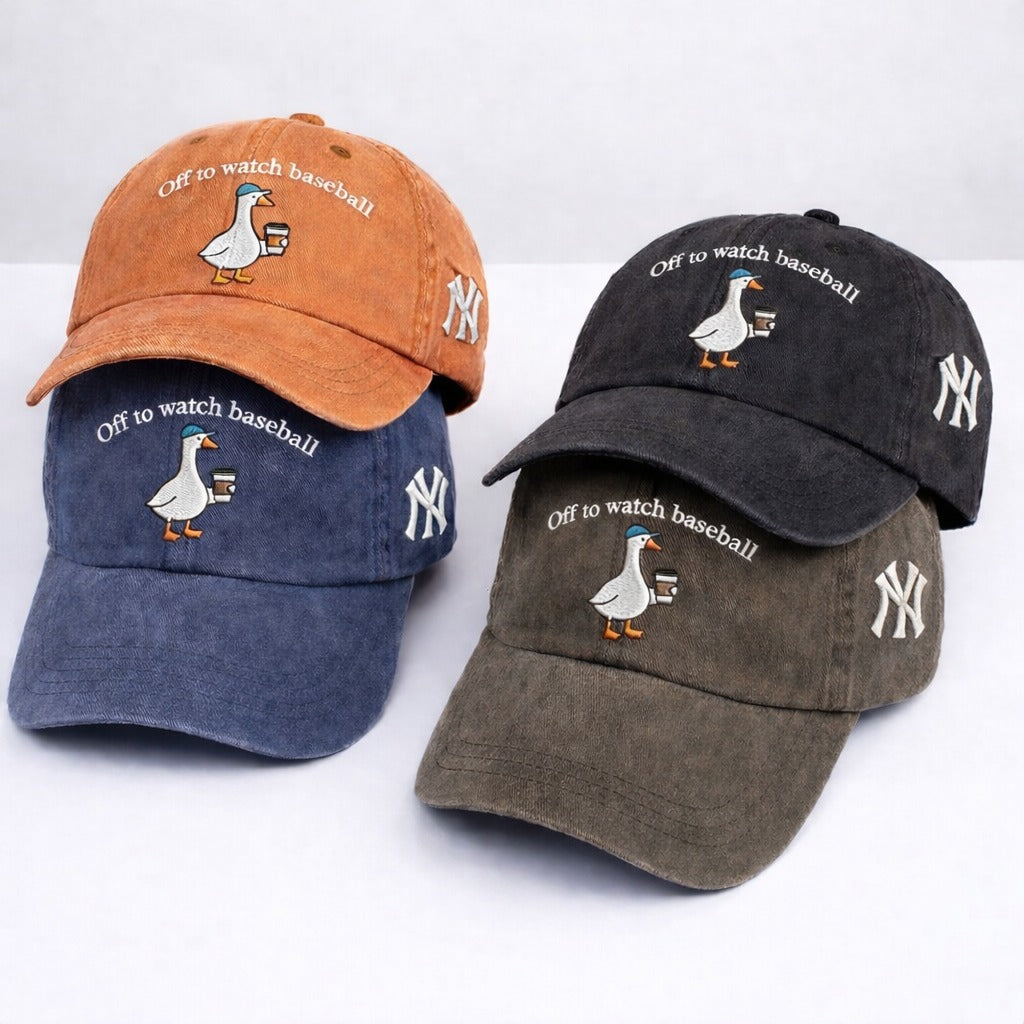 Off to watch Baseball Embroidered Logo Premium Baseball Cap