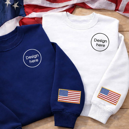 America 250 Anniversary Embroidered Logo Premium Sweatshirt, Inspired Sweatshirt, Unisex Baseball Sweatshirt