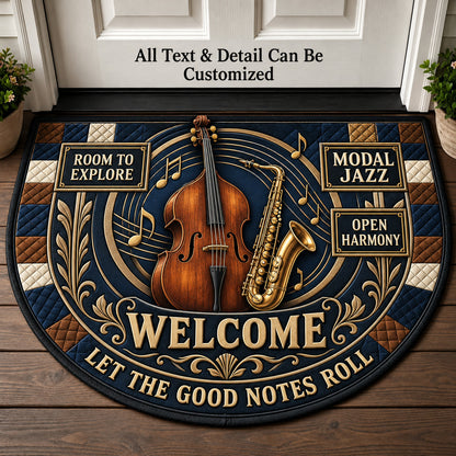 Modal Jazz Personalized Half Round Mat | 5To9Vibe