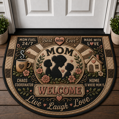 Bless This Home Doormat - Rustic Floral & House Welcome Mat - 5to9vibe