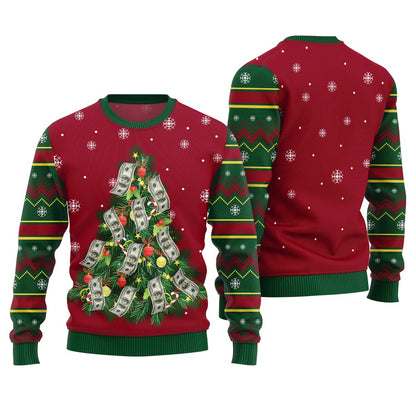 Money Christmas Tree Ugly Christmas Sweater