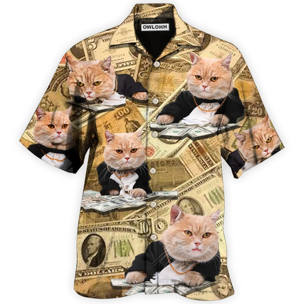 Hawaiian Shirt / Adults / S Cat Money Vintage Style - Hawaiian Shirt 