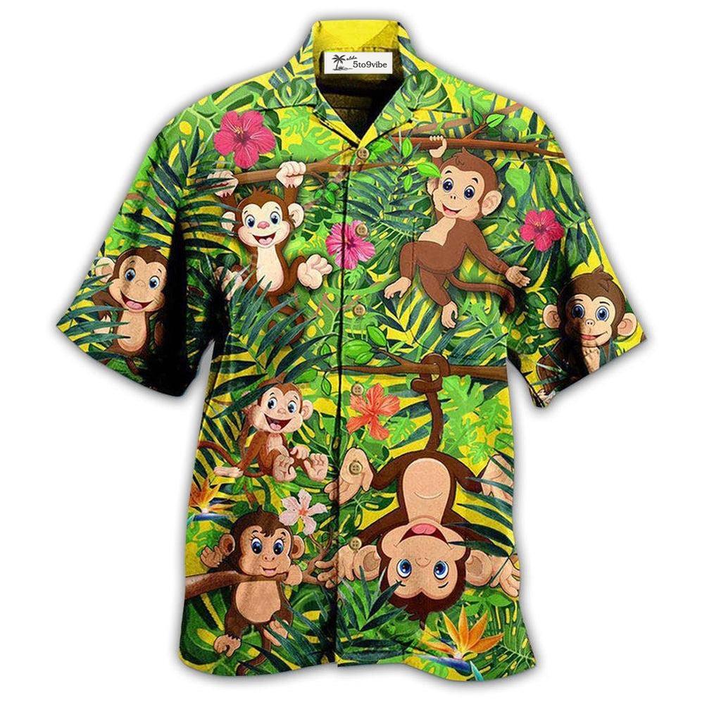 Hawaiian Shirt / Adults / S Monkey Animals Are My Spirit - Hawaiian Shirt 