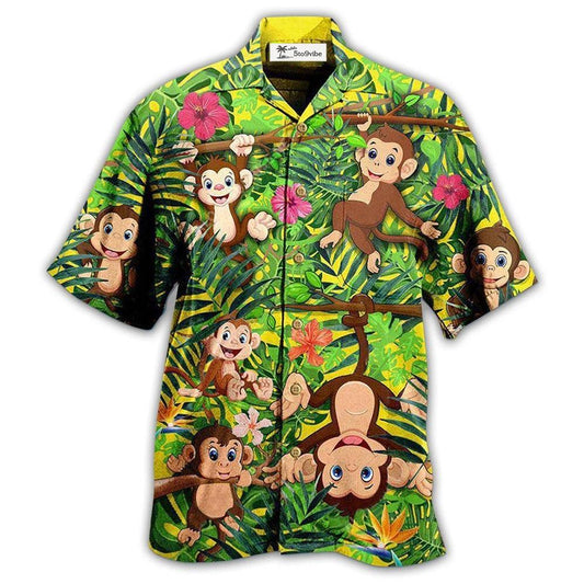 Hawaiian Shirt / Adults / S Monkey Animals Are My Spirit - Hawaiian Shirt 