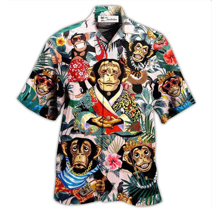 Hawaiian Shirt / Adults / S Monkey So Funny Smile Like A Monkey - Hawaiian Shirt 