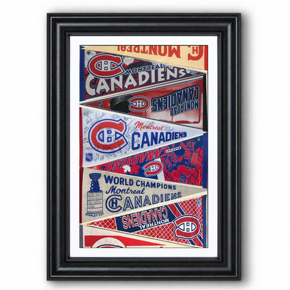 All Hockey Teams Vintage Pennant Anniversary For Fans No Frame Vertical Poster - 5to9vibe