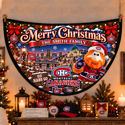 All Hockey Teams Personalized Christmas Night Bunting Flag - 5to9vibe