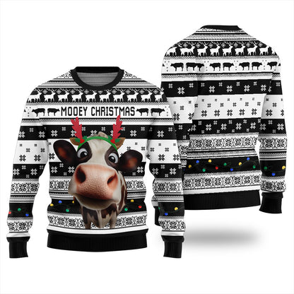 Mooey Christmas Cow Ugly Sweater