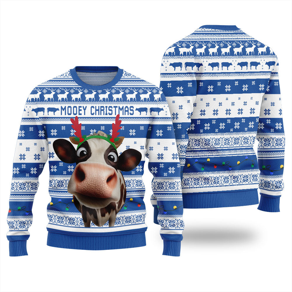 Mooey Christmas Cow Ugly Sweater