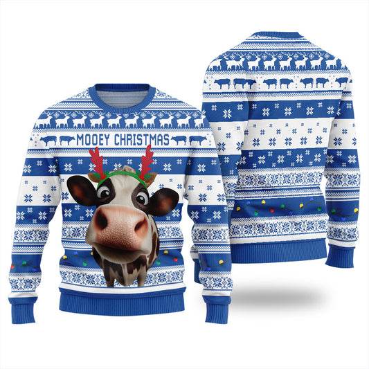 Mooey Christmas Cow Ugly Sweater