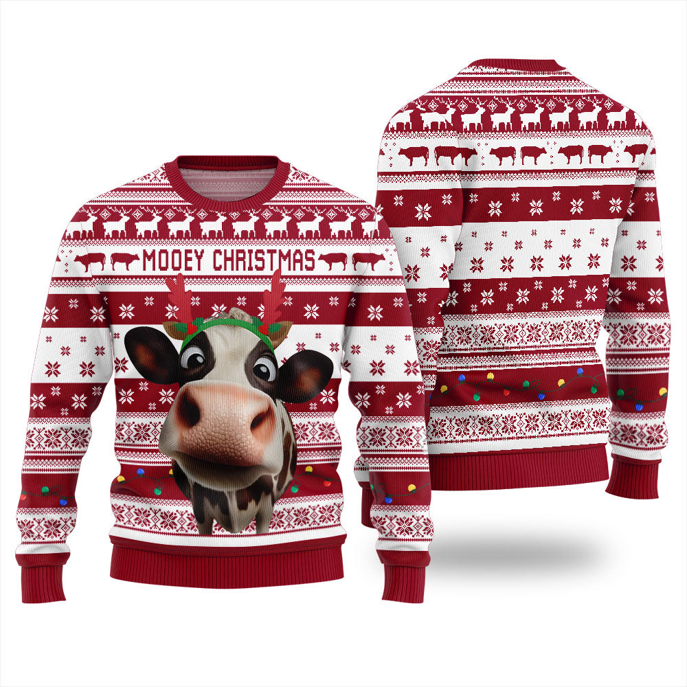 Mooey Christmas Cow Ugly Sweater