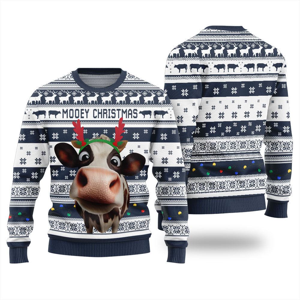 Mooey Christmas Cow Ugly Sweater