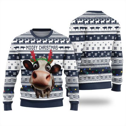 Mooey Christmas Cow Ugly Sweater