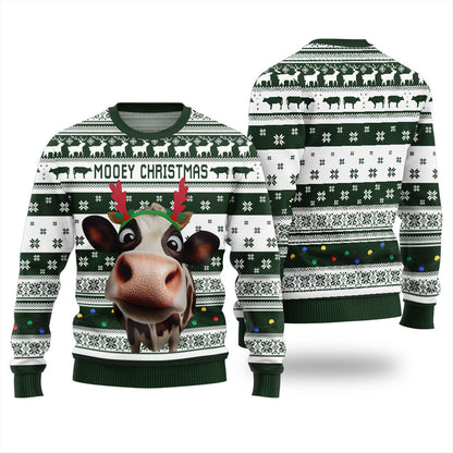 Mooey Christmas Cow Ugly Sweater