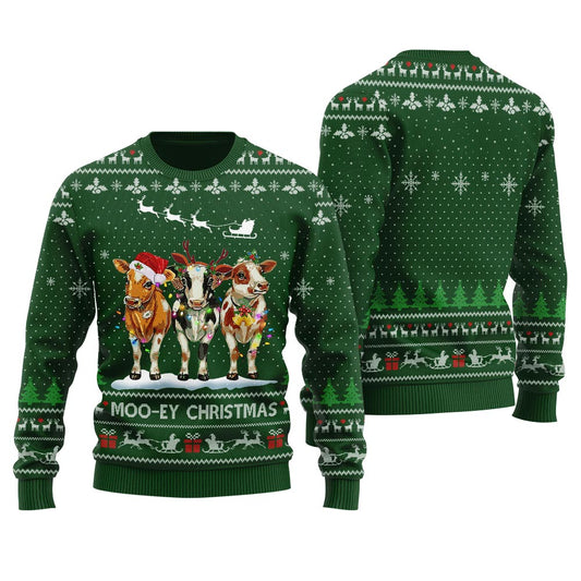 Mooey Christmas Cows Ugly Christmas Sweater