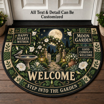 Moon Garden Personalized Half Round Mat | 5To9Vibe