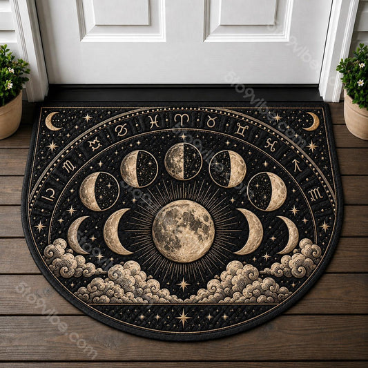 Moon Phases Welcome Doormat - Moon Phase Celestial Astronomy Welcome Mat - 5to9vibe