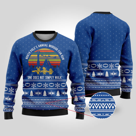Mordor Fun Run LORT Christmas Sweater Royal