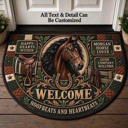 Morgan Horse Lover Personalized Half Round Mat | 5To9Vibe