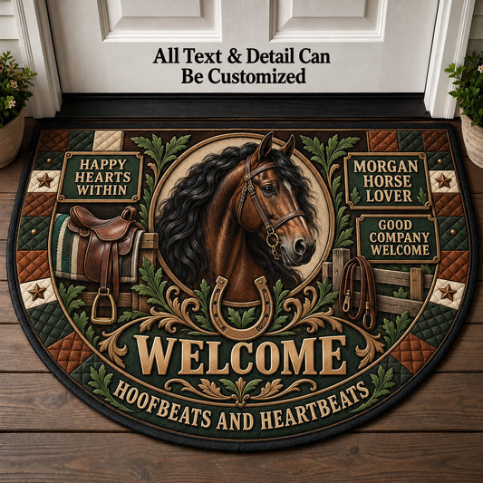 Morgan Horse Lover Personalized Half Round Mat | 5To9Vibe
